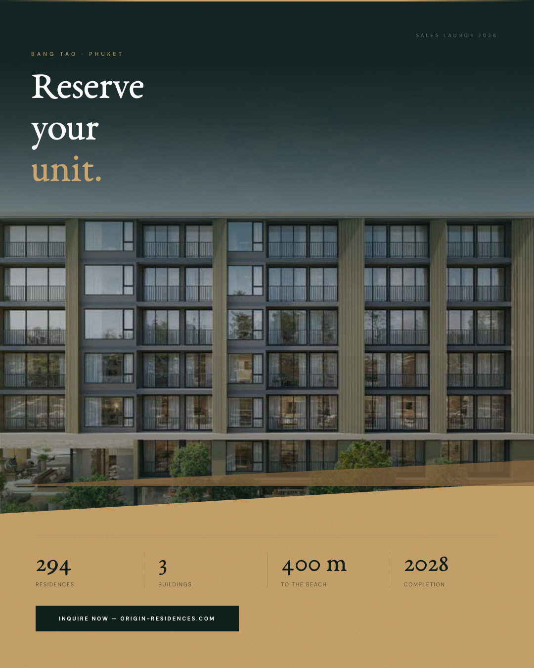 Origin Residences launch ad