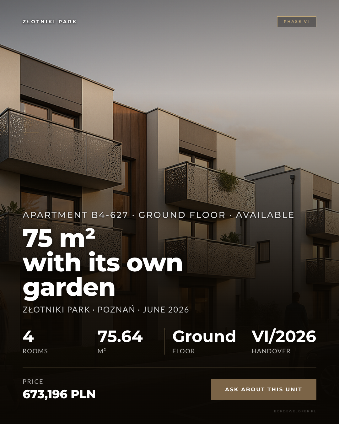 Złotniki Park apartment listing